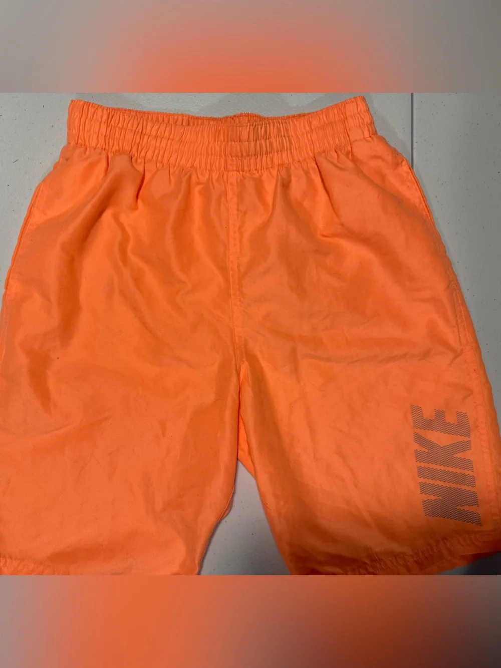 Nike Orange Swimming Shorts with Logo